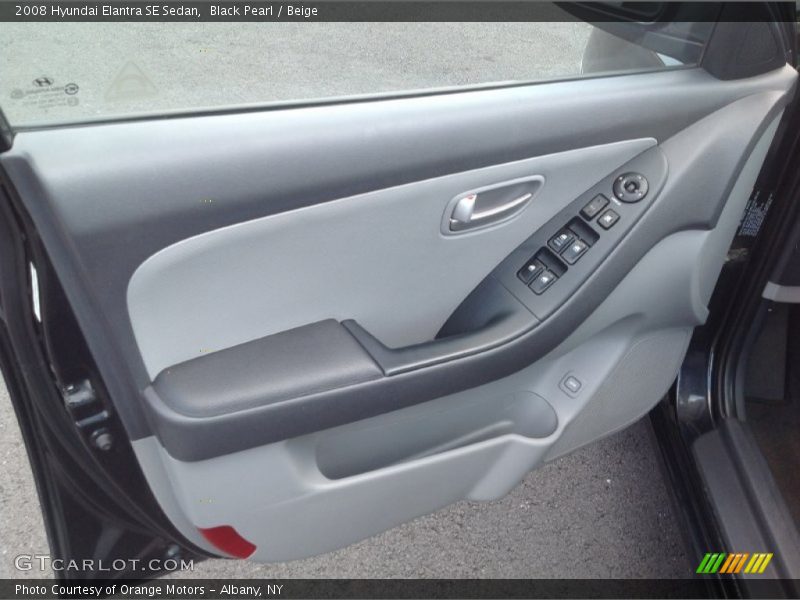Black Pearl / Beige 2008 Hyundai Elantra SE Sedan