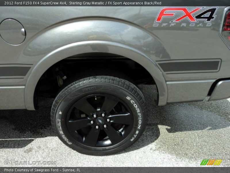 Sterling Gray Metallic / FX Sport Appearance Black/Red 2012 Ford F150 FX4 SuperCrew 4x4