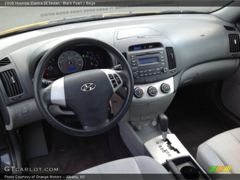 Black Pearl / Beige 2008 Hyundai Elantra SE Sedan