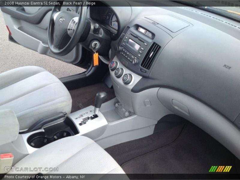 Black Pearl / Beige 2008 Hyundai Elantra SE Sedan
