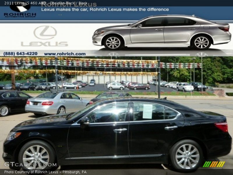 Obsidian Black / Black 2011 Lexus LS 460 AWD