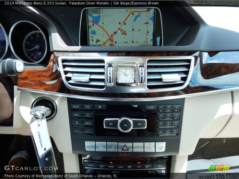 Paladium Silver Metallic / Silk Beige/Espresso Brown 2014 Mercedes-Benz E 350 Sedan