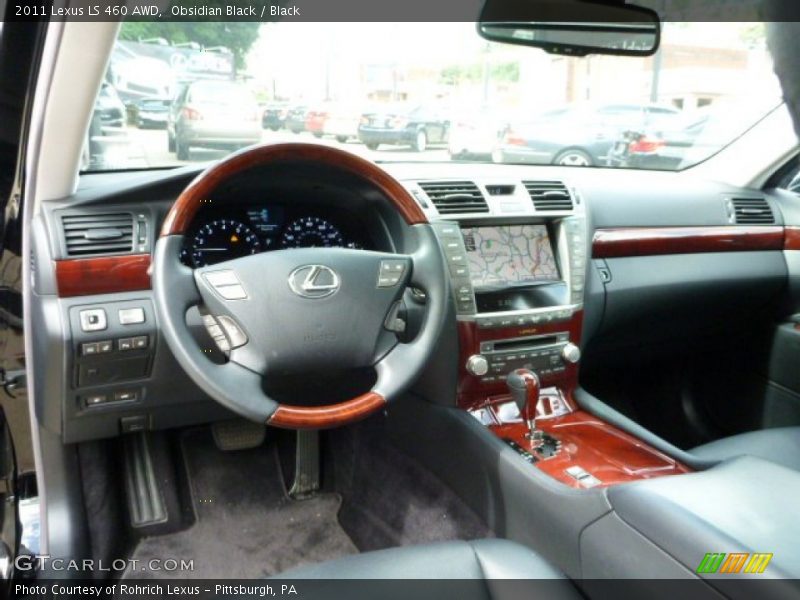 Obsidian Black / Black 2011 Lexus LS 460 AWD