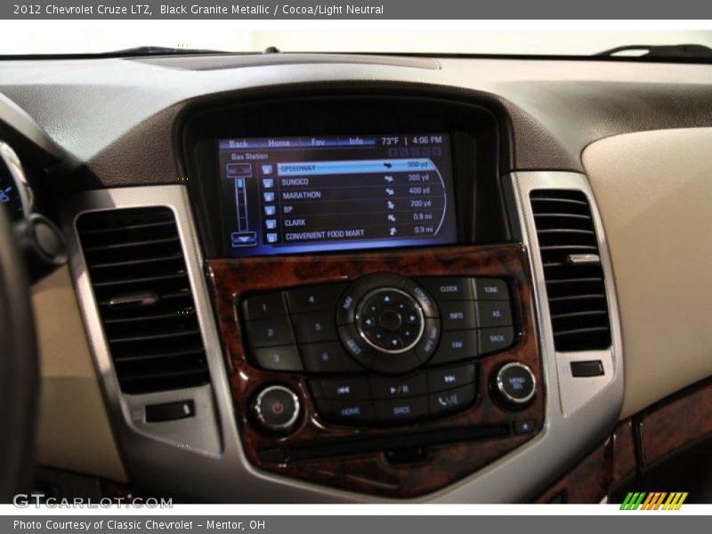 Black Granite Metallic / Cocoa/Light Neutral 2012 Chevrolet Cruze LTZ