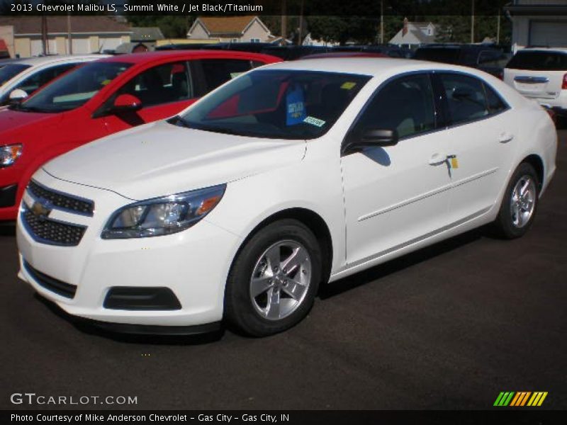 Summit White / Jet Black/Titanium 2013 Chevrolet Malibu LS