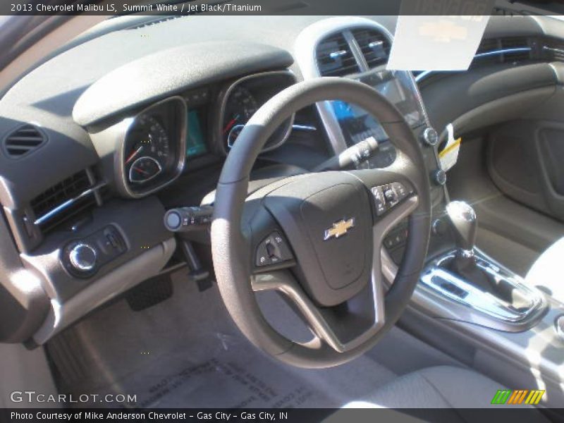 Summit White / Jet Black/Titanium 2013 Chevrolet Malibu LS
