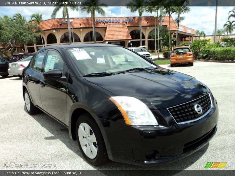 Super Black / Beige 2009 Nissan Sentra 2.0