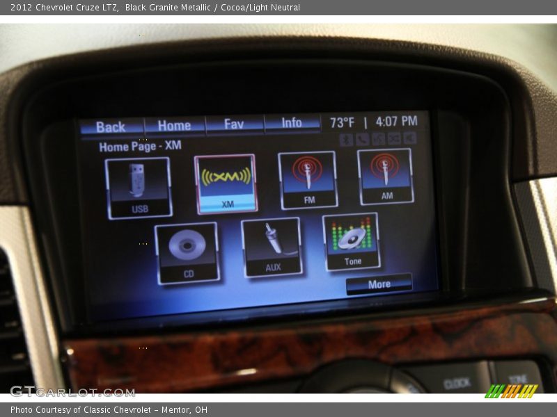 Black Granite Metallic / Cocoa/Light Neutral 2012 Chevrolet Cruze LTZ