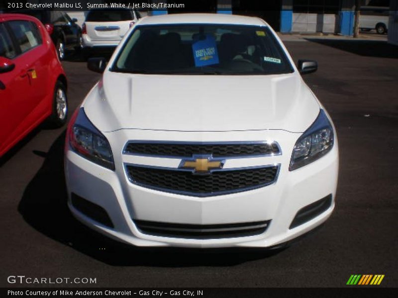 Summit White / Jet Black/Titanium 2013 Chevrolet Malibu LS