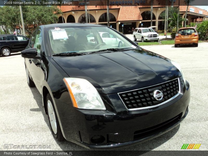 Super Black / Beige 2009 Nissan Sentra 2.0