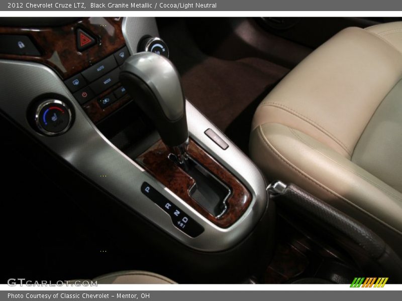 Black Granite Metallic / Cocoa/Light Neutral 2012 Chevrolet Cruze LTZ