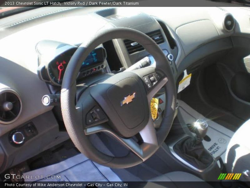 Victory Red / Dark Pewter/Dark Titanium 2013 Chevrolet Sonic LT Hatch