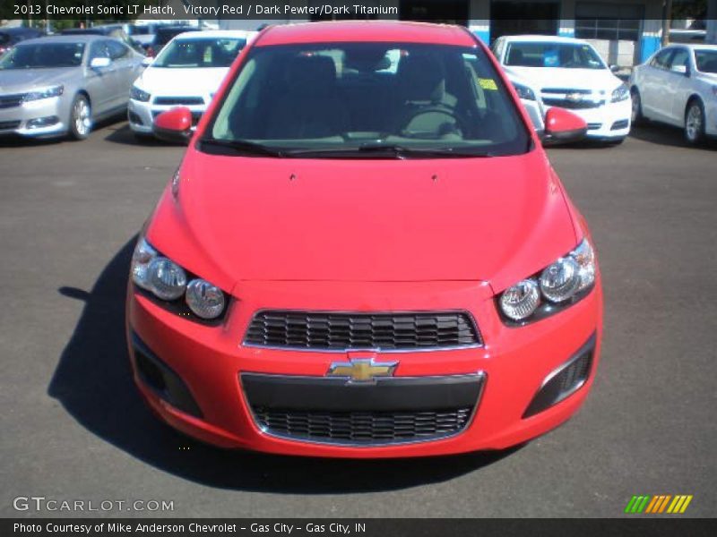 Victory Red / Dark Pewter/Dark Titanium 2013 Chevrolet Sonic LT Hatch