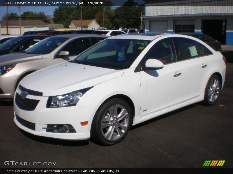 Summit White / Jet Black/Brick 2013 Chevrolet Cruze LTZ