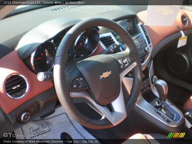 Summit White / Jet Black/Brick 2013 Chevrolet Cruze LTZ