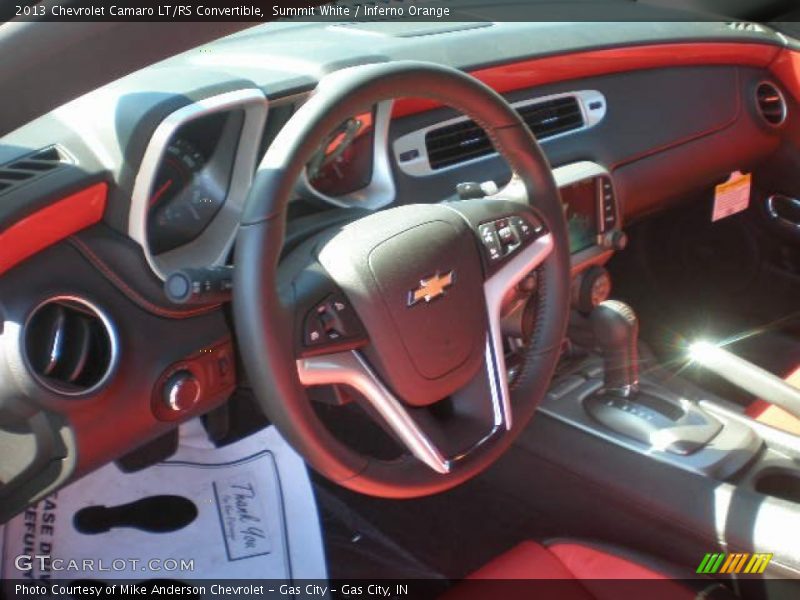 Summit White / Inferno Orange 2013 Chevrolet Camaro LT/RS Convertible