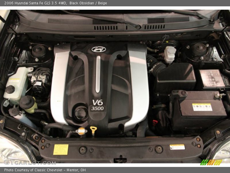 Black Obsidian / Beige 2006 Hyundai Santa Fe GLS 3.5 4WD