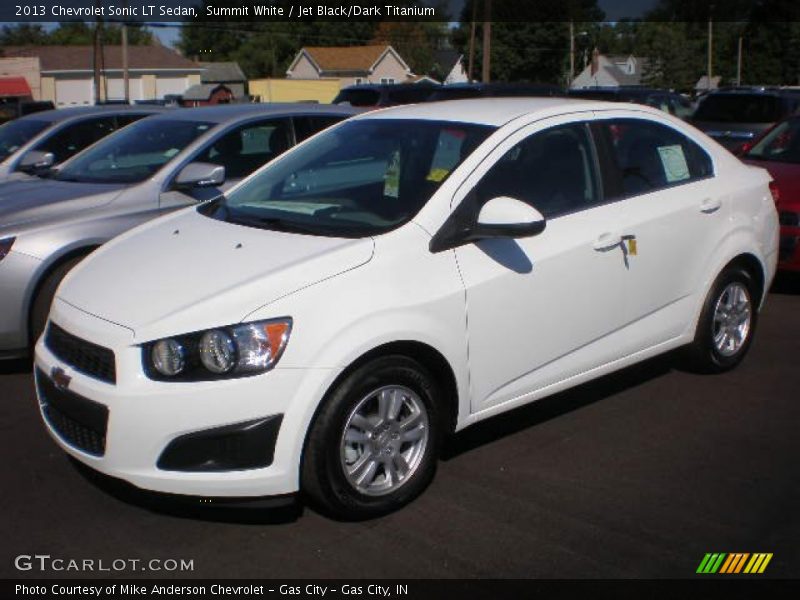 Summit White / Jet Black/Dark Titanium 2013 Chevrolet Sonic LT Sedan