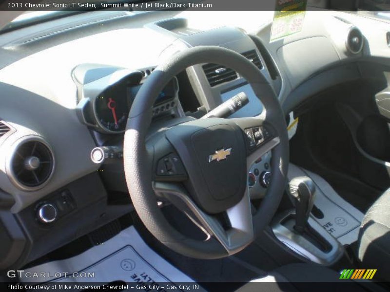 Summit White / Jet Black/Dark Titanium 2013 Chevrolet Sonic LT Sedan