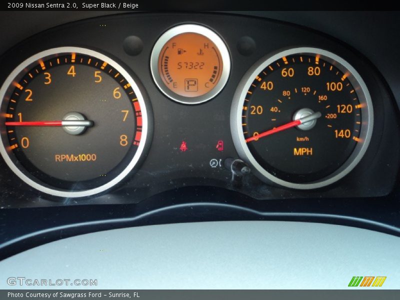 Super Black / Beige 2009 Nissan Sentra 2.0