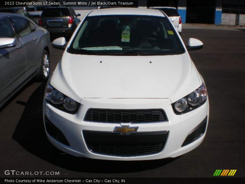 Summit White / Jet Black/Dark Titanium 2013 Chevrolet Sonic LT Sedan