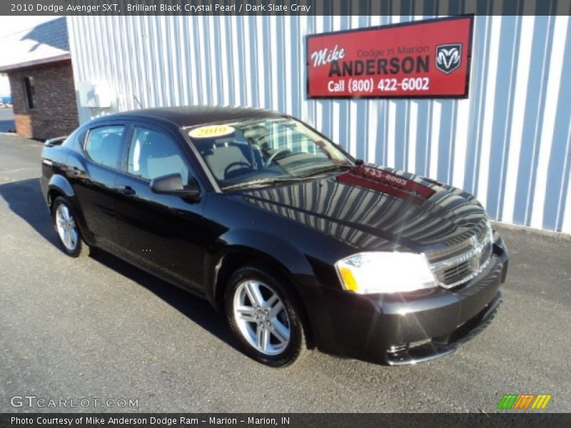 Brilliant Black Crystal Pearl / Dark Slate Gray 2010 Dodge Avenger SXT