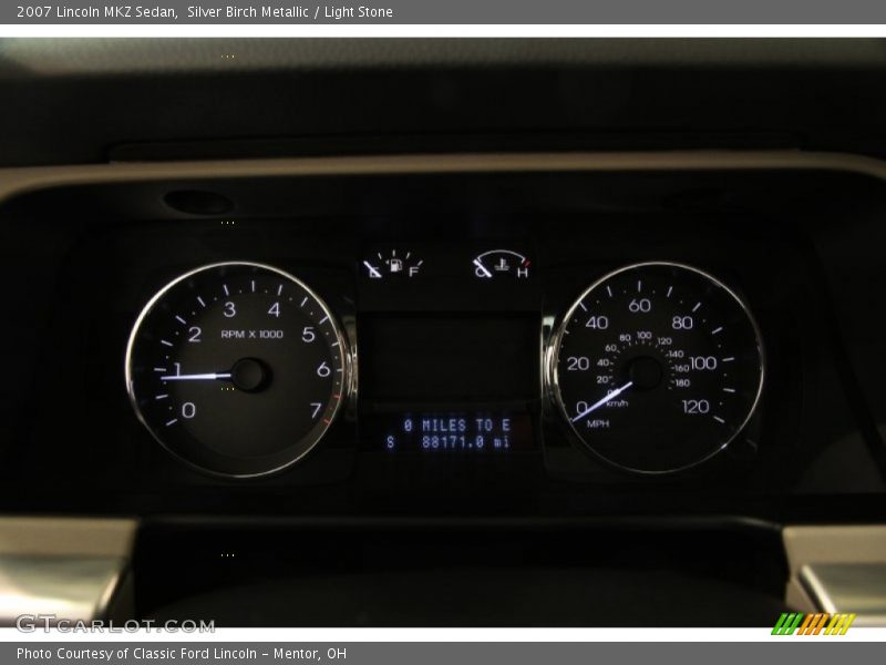 Silver Birch Metallic / Light Stone 2007 Lincoln MKZ Sedan