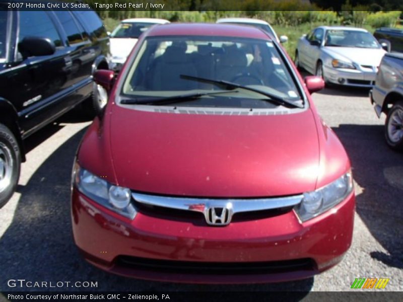 Tango Red Pearl / Ivory 2007 Honda Civic LX Sedan