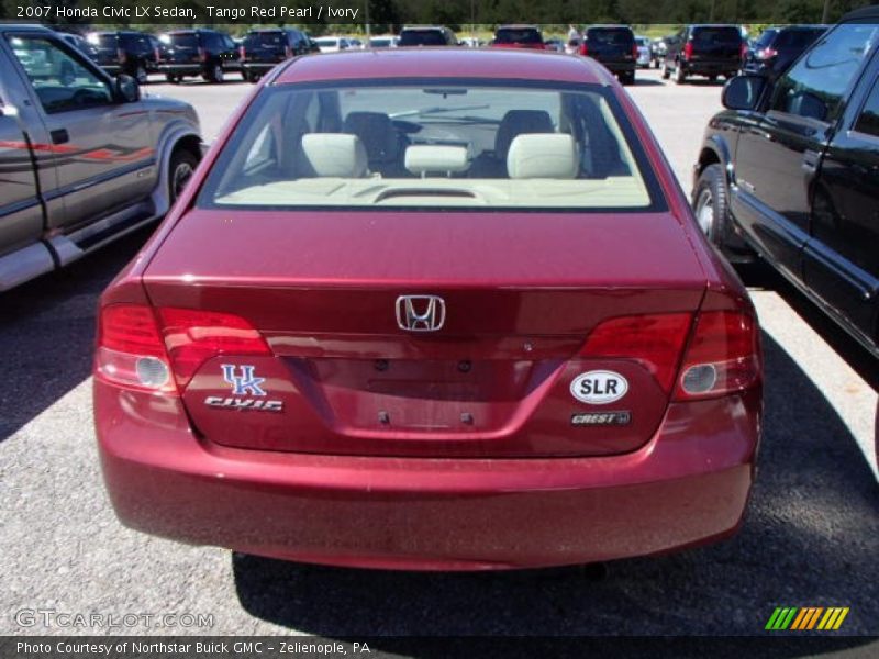 Tango Red Pearl / Ivory 2007 Honda Civic LX Sedan