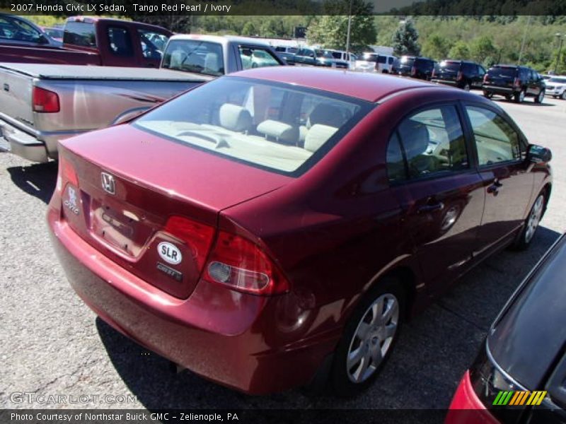 Tango Red Pearl / Ivory 2007 Honda Civic LX Sedan