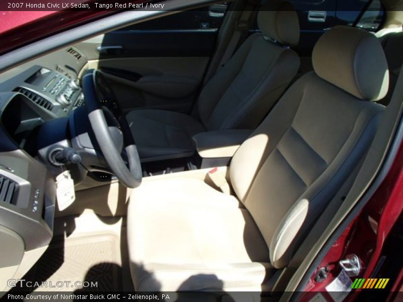 Tango Red Pearl / Ivory 2007 Honda Civic LX Sedan