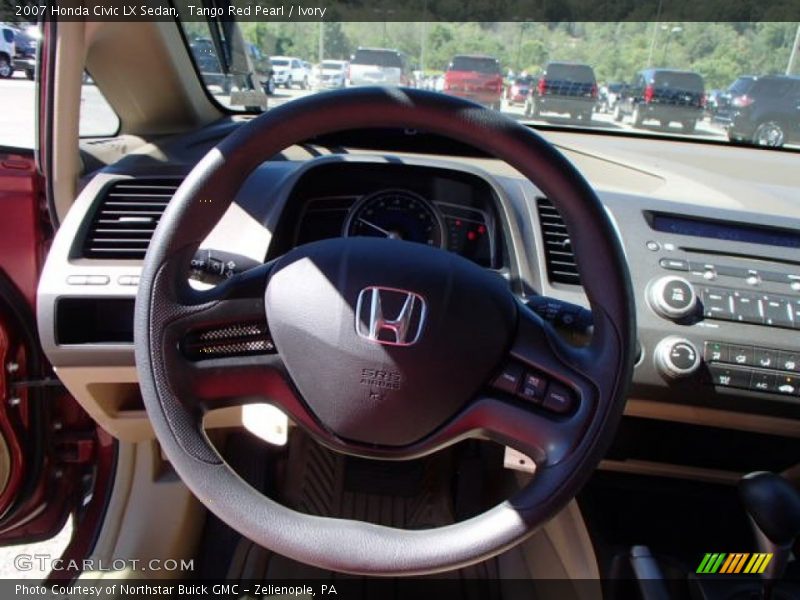 Tango Red Pearl / Ivory 2007 Honda Civic LX Sedan