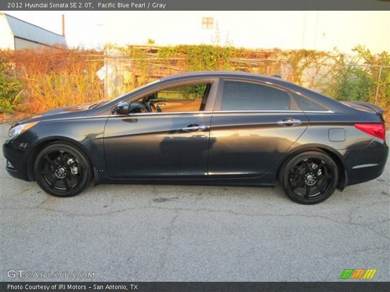 Pacific Blue Pearl / Gray 2012 Hyundai Sonata SE 2.0T