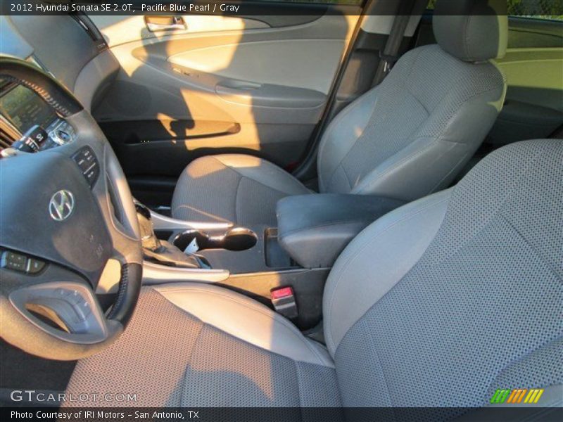 Pacific Blue Pearl / Gray 2012 Hyundai Sonata SE 2.0T