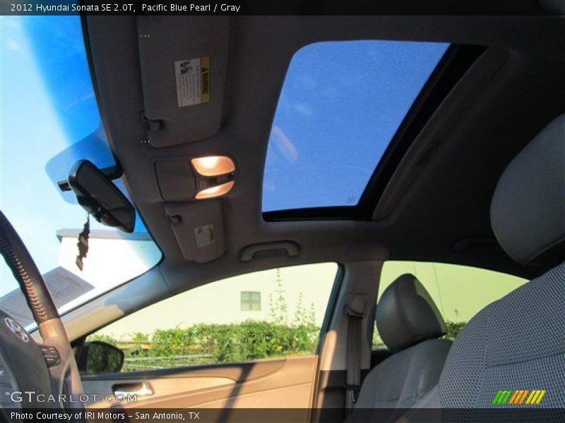Pacific Blue Pearl / Gray 2012 Hyundai Sonata SE 2.0T