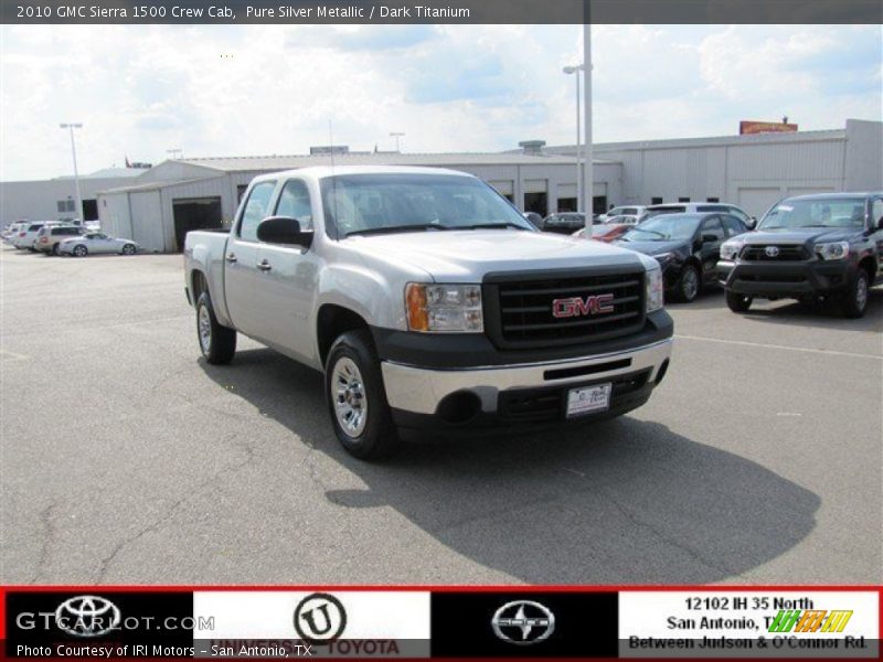 Pure Silver Metallic / Dark Titanium 2010 GMC Sierra 1500 Crew Cab
