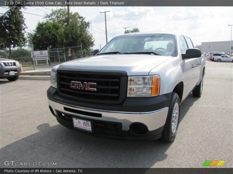 Pure Silver Metallic / Dark Titanium 2010 GMC Sierra 1500 Crew Cab