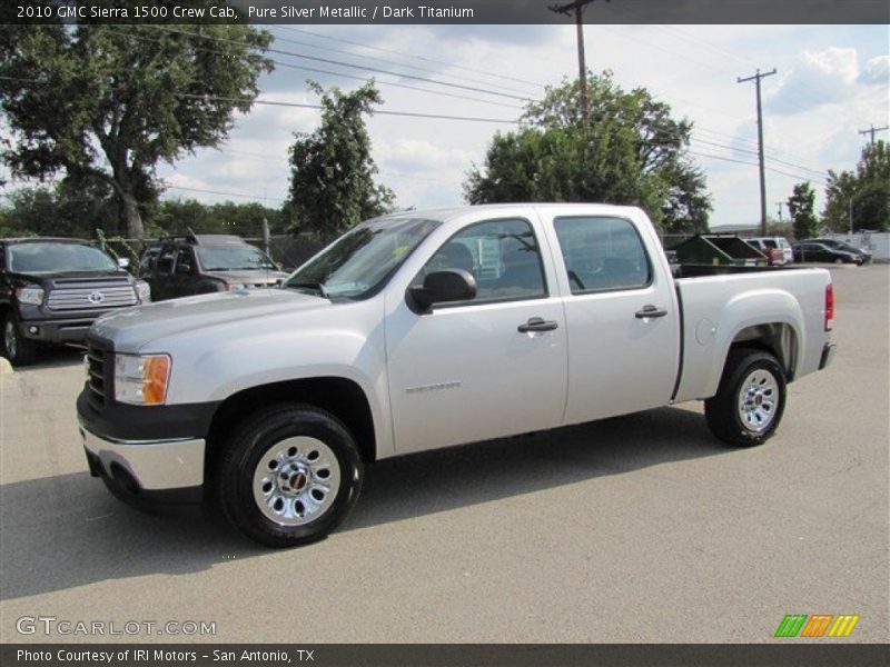 Pure Silver Metallic / Dark Titanium 2010 GMC Sierra 1500 Crew Cab