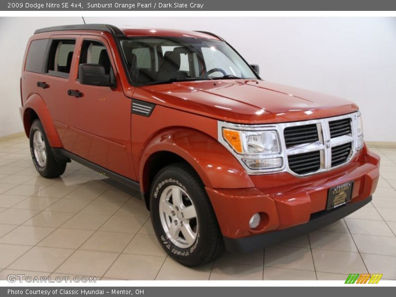 Sunburst Orange Pearl / Dark Slate Gray 2009 Dodge Nitro SE 4x4