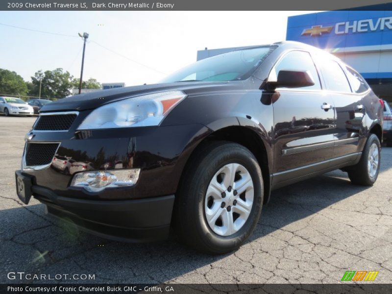 Dark Cherry Metallic / Ebony 2009 Chevrolet Traverse LS