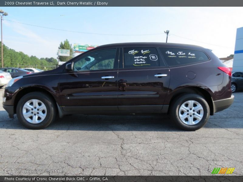 Dark Cherry Metallic / Ebony 2009 Chevrolet Traverse LS