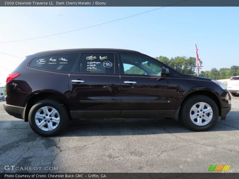 Dark Cherry Metallic / Ebony 2009 Chevrolet Traverse LS