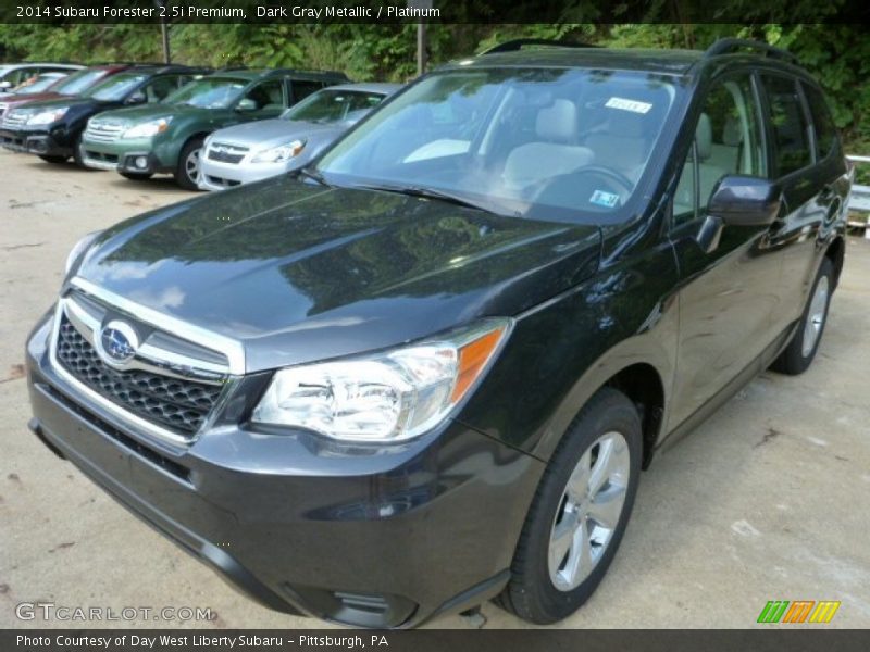 Dark Gray Metallic / Platinum 2014 Subaru Forester 2.5i Premium