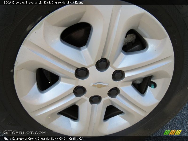 Dark Cherry Metallic / Ebony 2009 Chevrolet Traverse LS