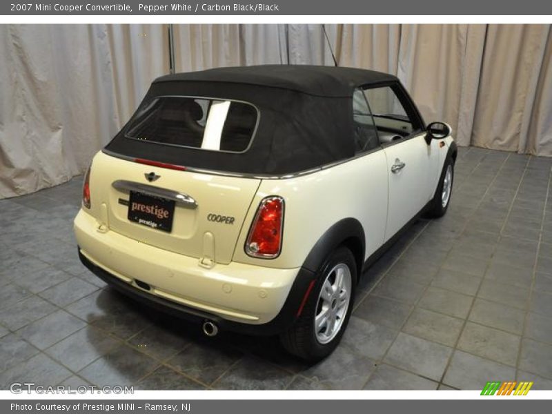 Pepper White / Carbon Black/Black 2007 Mini Cooper Convertible