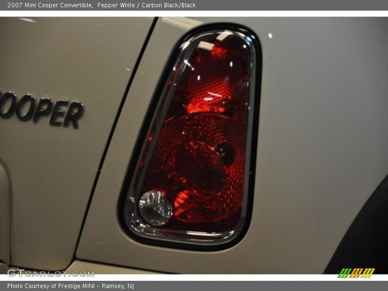 Pepper White / Carbon Black/Black 2007 Mini Cooper Convertible