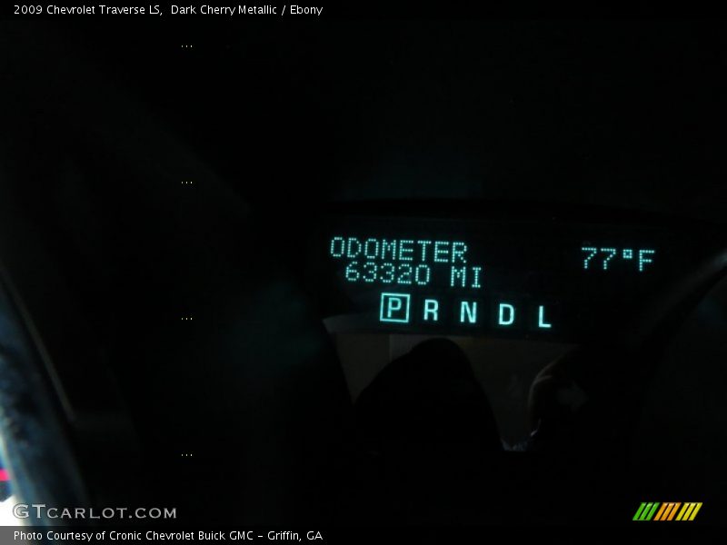 Dark Cherry Metallic / Ebony 2009 Chevrolet Traverse LS