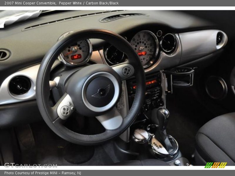 Pepper White / Carbon Black/Black 2007 Mini Cooper Convertible