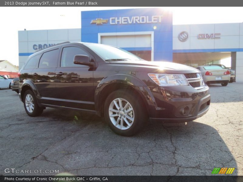 Fathom Blue Pearl / Black 2013 Dodge Journey SXT
