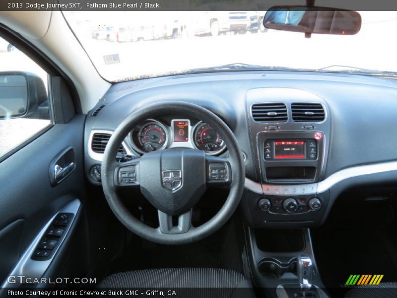 Fathom Blue Pearl / Black 2013 Dodge Journey SXT